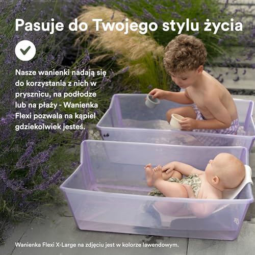 Image of Stokke Flexi Bath XL Ocean Blue - Spacious Foldable Baby Bath + Newborn Support, Lightweight Construction & Easy to Store, Ideal for Children from 0-6 Years