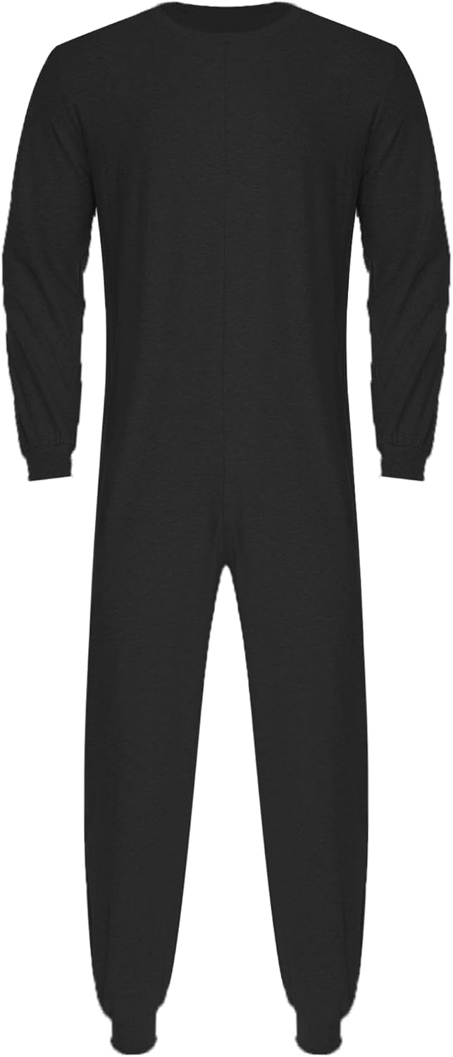 JEYPINMI Anti-Strip Jumpsuit for Elderly, Unisex Adaptive Romper with Back Zipper Design