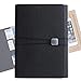 BelonLink A5 Cuaderno Clásico, Embrague Aplicar para viajes de negocios, Piel Sintética Tapa Blanda y, Classic Negro, Tamaño Grande 23 x 16 cm, 90 Páginas