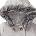 Hope & Henry Baby Faux Fur Hooded Sweater Set, 0-3 Months, Light Gray Heather