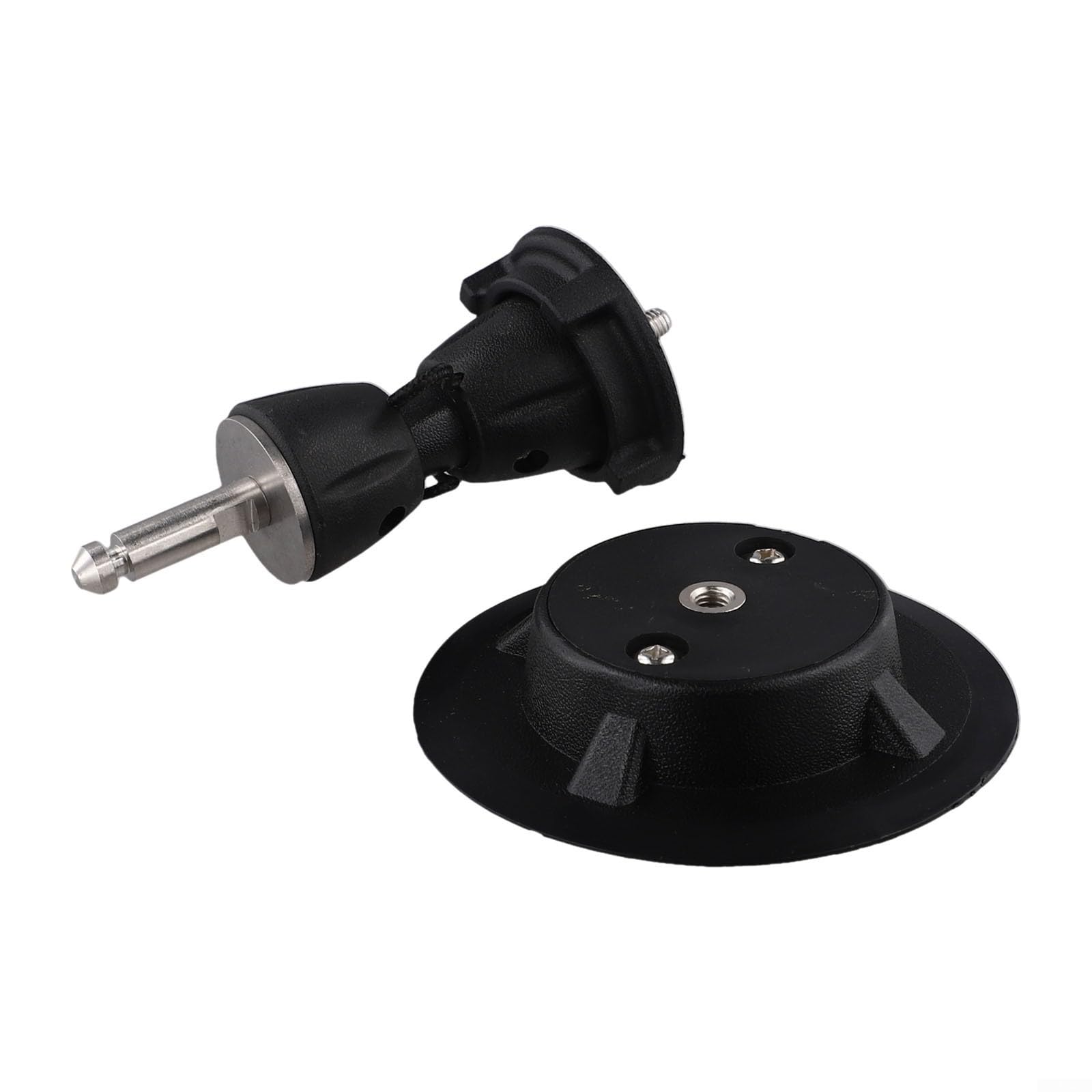Base per piede d'albero per windsurf con bullone tendine supporta 360 gradi girevole funzione base albero forte costruzione in PVC nero design basso profilo diametro 12,5 cm