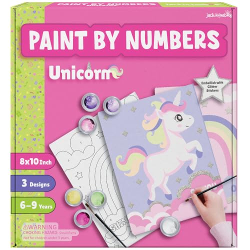 jackinthebox Paint by Numbers Unicorn Craft Activity for Girls for Ages 69
