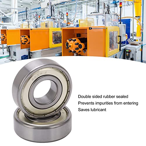 2 Stück Kugellager, 6204Z Doppelt mit Gummi Abgedichtete Rillenkugellager, 20 X 47 X 14 Mm, Geräuscharm
