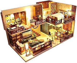 CUTEBEE Dollhouse Miniature with Furniture, DIY DollHouse Kit Plus Dust Proof and Music Movement, 1:24 Scale Creative Room for Valentine's Day Gift Idea(Quite time)