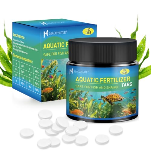 Maozyiltle Root Tabs, Aquarium Plant Fertilizer, Aquarium Water Care Tabs, 100 Tabs Aquarium Plant Food Safe for Fish and Shrimp, Aquatic Plant Fertilizer for Planted Aquarium Substrate (100)