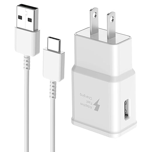 Samsung Charger Fast Charging Cord 6ft with USB Wall Charger Block for Samsung Galaxy S10/S10e/S10 Plus/S9/S9 Plus/S8/S8 Plus/Note 20/Note 10/Note 9/Note 8/S20 S21 S22 S23 Ultra/A50/A51/A52/A53/A54