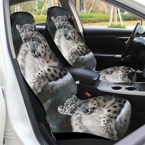 Housse de siège de voiture universelle léopard des neiges auto