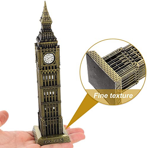MAGICLULU Big Ben Model 7.08In London Clock Tower Building Sculpture Alloy Ornament for Home Decoration Wedding Party Table Accent by MAGICLULU - Image 3