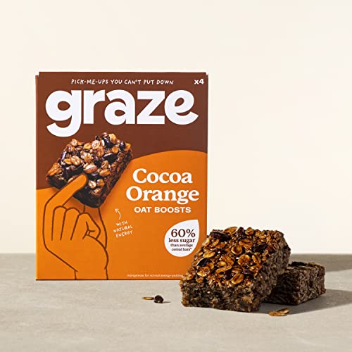 Graze Healthy Snacks - Cocoa Orange Oat Snack Bars, Vegan friendly 4x30g - Image 5
