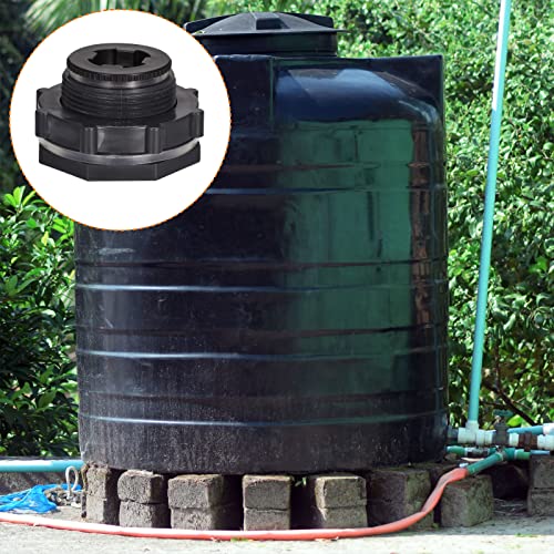 M METERXITY 1 Set PVC Bulkhead Fitting, Threaded Bulkhead Water Tank Connector, with Plug Fitting, Apply to Aquariums - Image 2