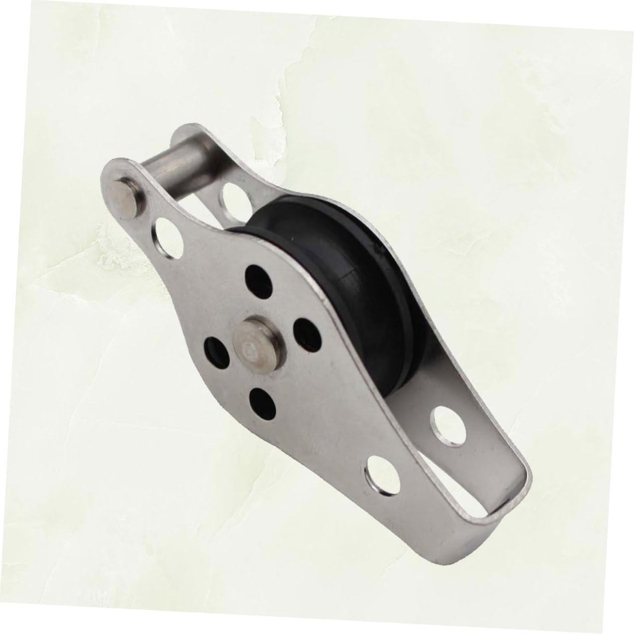 FUNOMOCYA 2pcs Stainless Steel Boat Pulley Single Pulley Tackle Puller Nylon Rope Lifting Tool