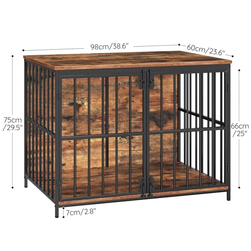 Hoobro386dogcratefurniturewoodenindoordogkenneldecorativedogcrateendtablechewresistantheavydutydogcrateforsmallmediumdogrusticbrownandblackbf100gw03  Urban Country Home Decor Hoobro 386 dog crate furniture wooden indoor dog kennel decorative dog crate end table chew resistant heavy duty dog crate for smallmedium dog rustic brown and black bf100gw03  urban country home decor