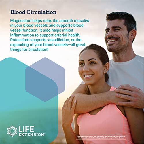 Life Extension Potassium With Extend-Release Magnesium – For Blood Pressure & Vascular, Bone Health – Promotes Cardiovascular Health - Gluten-Free – Non-Gmo – 60 Vegetarian Capsules #TOP5
