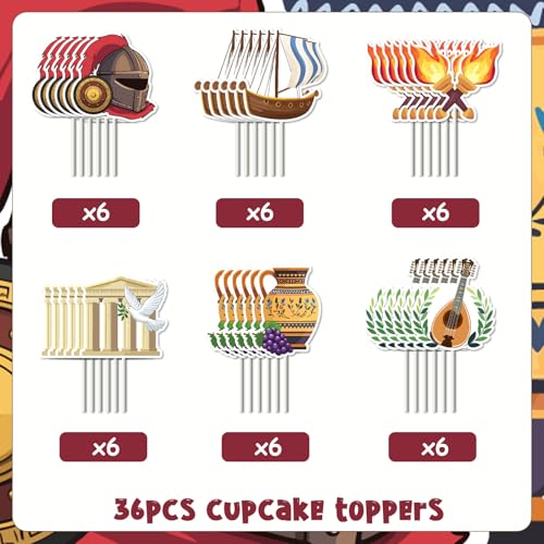 Decoración para cupcakes griegos para transformar dulces simples en postres de dioses 6