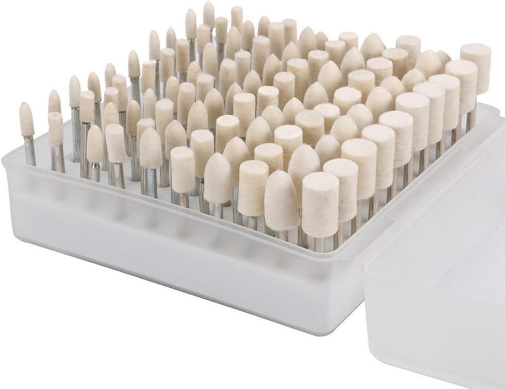 100pcs/set Polishing Wheel Mini Pad Drill Accessories Rotary Tool Multi Use Practical with Shank Clean