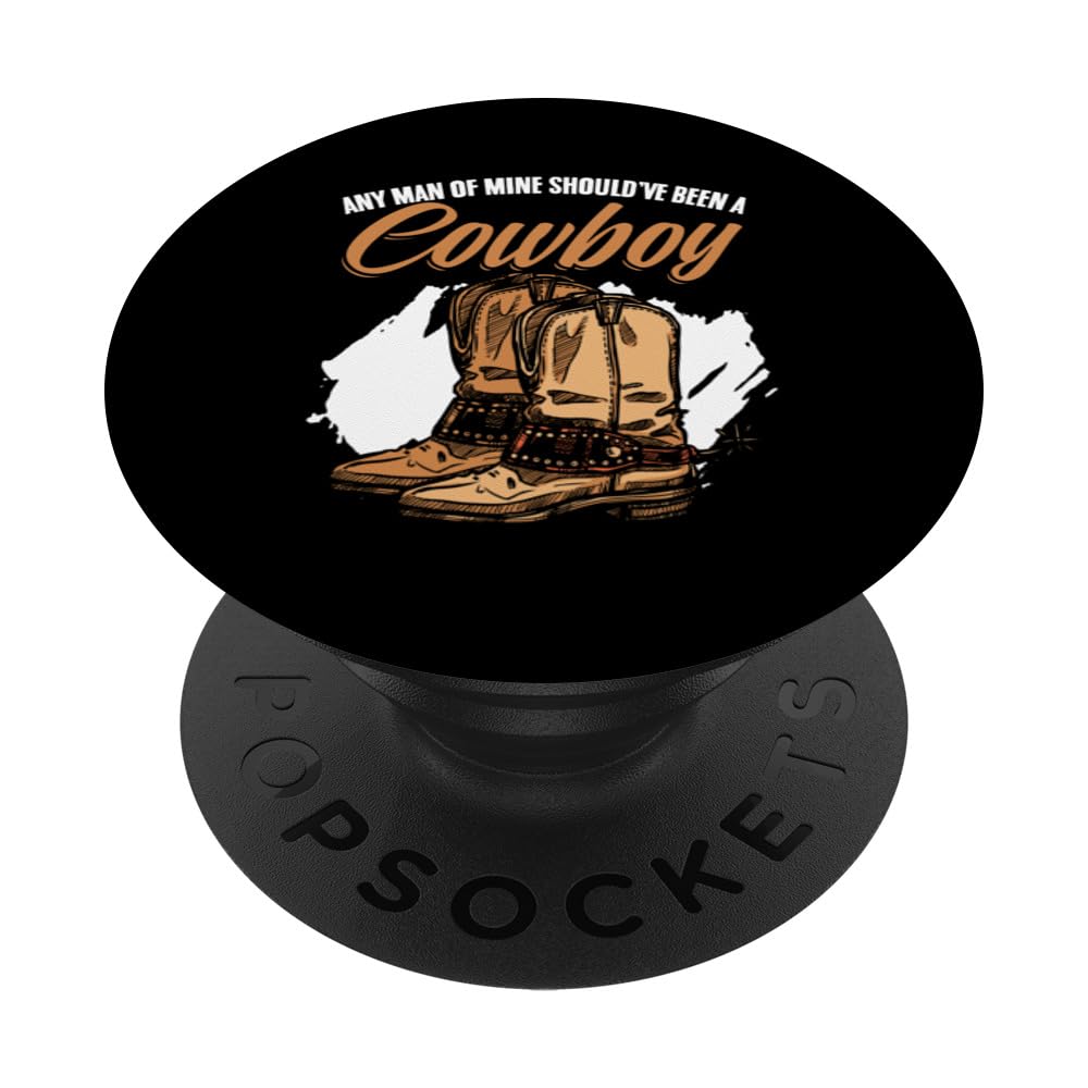 Beard Skull Crossbones Cowboy Hat PopSockets Standard...