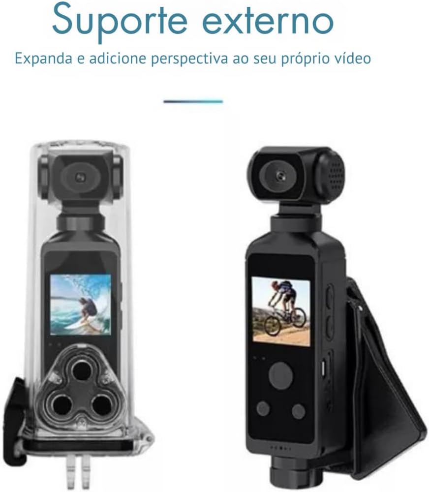 51IbnCJ3pwL._AC_SL1080_ Câmera de ação HD 5K de bolso 270 ° Mini câmera esportiva wi-fi rotativa com estojo à prova d'água para capacete, gravador de motorista de bicicleta de viagem