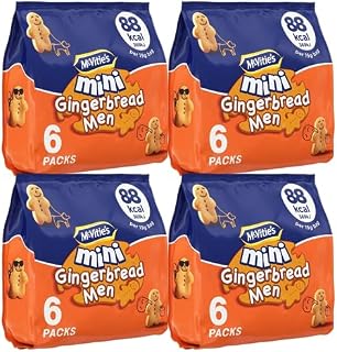 Snack Pack Bundle Consisting of McVities Mini Gingerbread Men 24x25g (4 Pack)
