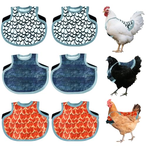 Protección de plumas de espalda con delantales de pollo ajustables para aves de corral 2