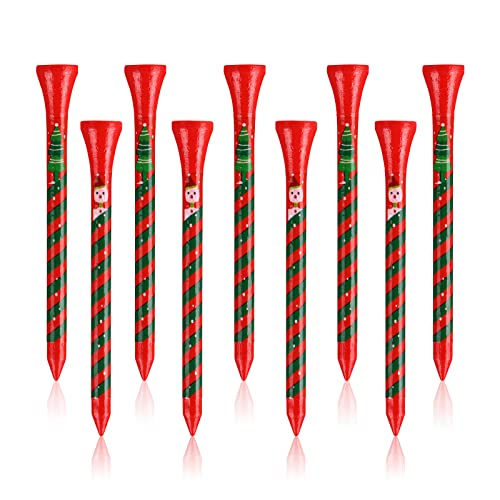 Golf Tees Wood 3 1/4 Inch Unbreakable Pack of 60 Long Christmas Golf Tees Reduce Side Spin and Friction