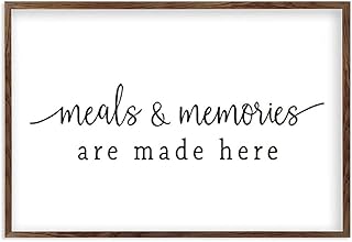 Tamengi Kitchen Sign Meals & Memories are Made Here Wood Sign Kitchen Wall Decor Farmhouse Sign Farmhouse Kitchen Decor