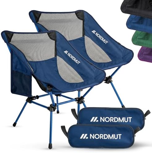 NORDMUT® Campingstuhl kleines Packmaß & Ultraleicht – Kleiner Cam...