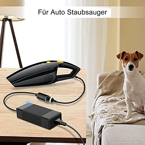 RGBER® Spannungswandler 230v auf 12v| 10A,120W| KFZ Netzadapter, Adapter für Kühlbox, Spannungswandler 230V auf 12V,230V auf 12V, mit Zigarettenzünder auf Steckdose