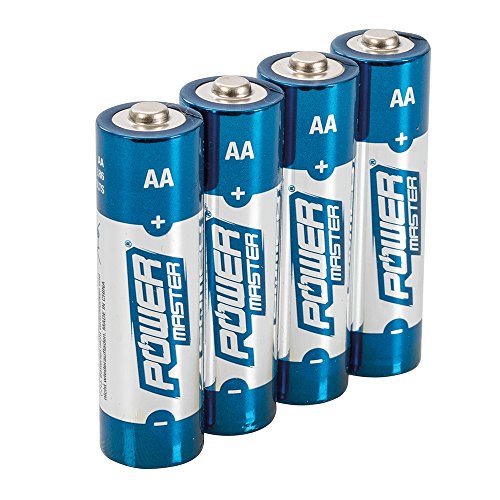 Powermaster 992118 AA Super Alkaline Battery LR6 4pk 4pk , Blue