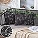 MIULEE Funda Cojines Exterior Funda de Almohadas Lino Sintético Impermeable Cojin Decorativo Almohadas Decorativas para Salón Cama Silla Habitacion Oficina Dormitorio 30x50 cm 2 Piezas Negro