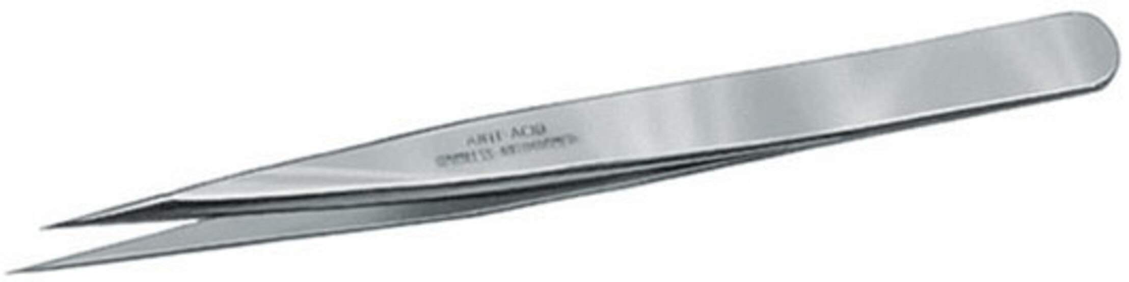 SICUTOOLPRECISION PLIERS FOR ELECTRONICS ANTIMAGNETIC STAINLESS ELECTRONICS Short type with thin, straight, rounded outside. L=110mm.