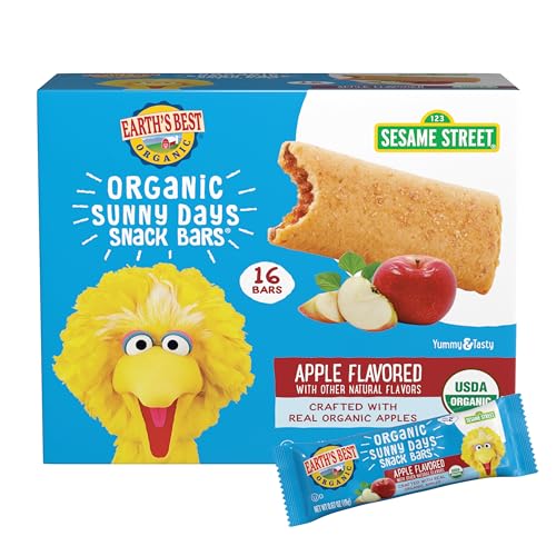 Earths Best Sesame Street Organic Sunny Days Snack Bars Apple 16 Bars Per Box