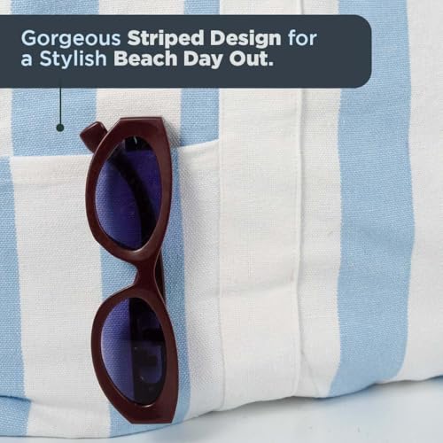 Image of Folkulture Beach Bag | Large Waterproof Beach Tote Bag for Women, Beach Essentials, Travel & Vacation Essentials