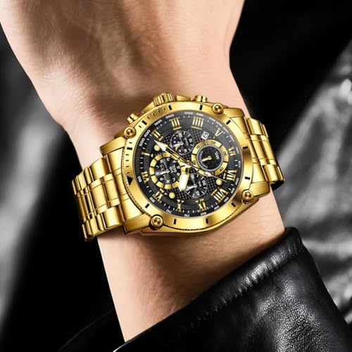 Image of OLEVS Watches for Men Automatic Self Winding Luxury Dress Big Face Tourbillon Skeleton Wrist Watches