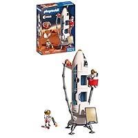 PLAYMOBIL Space ESA Mars Research Rocket | Razzo modulare con rampa di lancio e 2