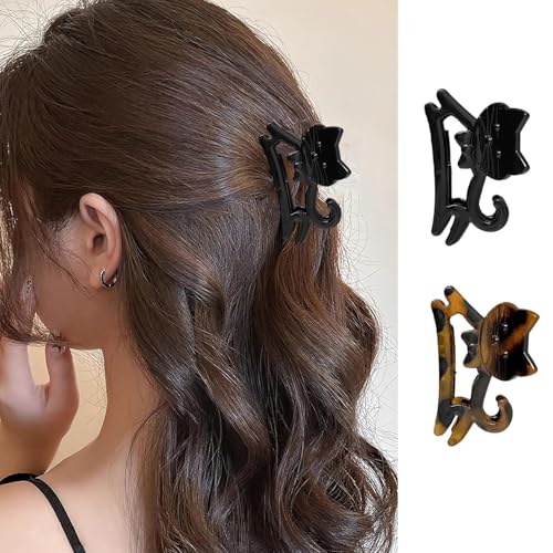 Winter Cat Hair Clips 2PCS