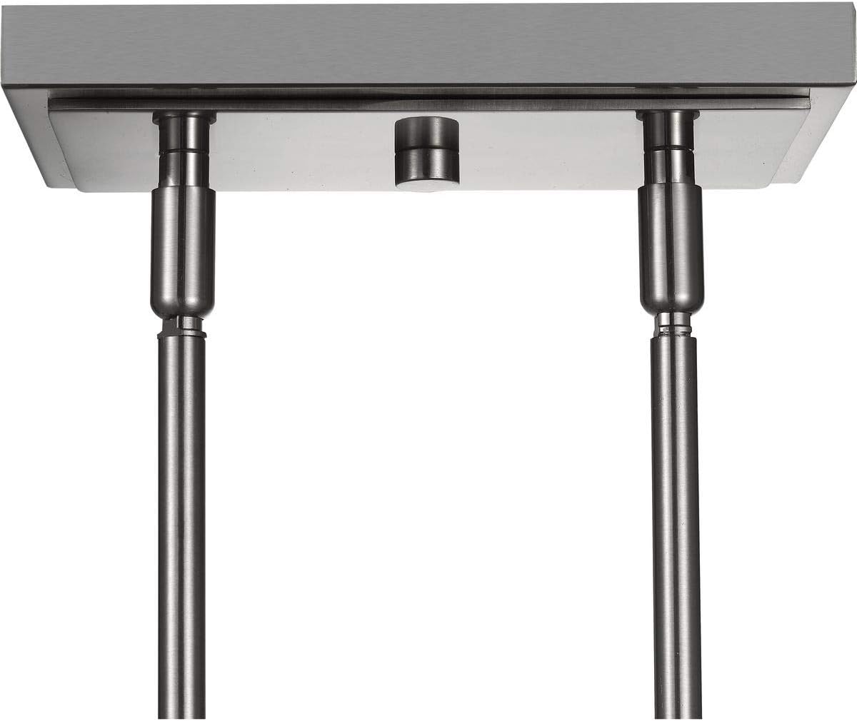 Progress Lighting Atwell Collection 2-Light Clear Glass Luxe Pendant Light Brushed Nickel