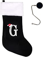 Vista 38 de Medias de Navidad de 20 pulgadas con monograma con letras, medias de Navidad súper suaves, medias grandes de monograma, medias de Navidad con letras