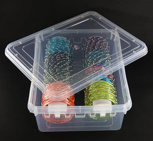 Image of NMII Plastic Bangle Storage Chudi Box | Transparent Multipurpose Jewelry Organizer with Secure Lid & 2 Rods for Bangles | Durable & Lightweight | Perfect for Bangles, Bracelets & Kada for Home, Travel