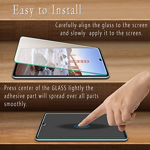 Hptech [2-Pack] Tempered Glass For Samsung Galaxy A52/ A52 5G Screen Protector, Support Fingerprint Reader, Easy To Install, Bubble Free, Case Friendly #TOP3