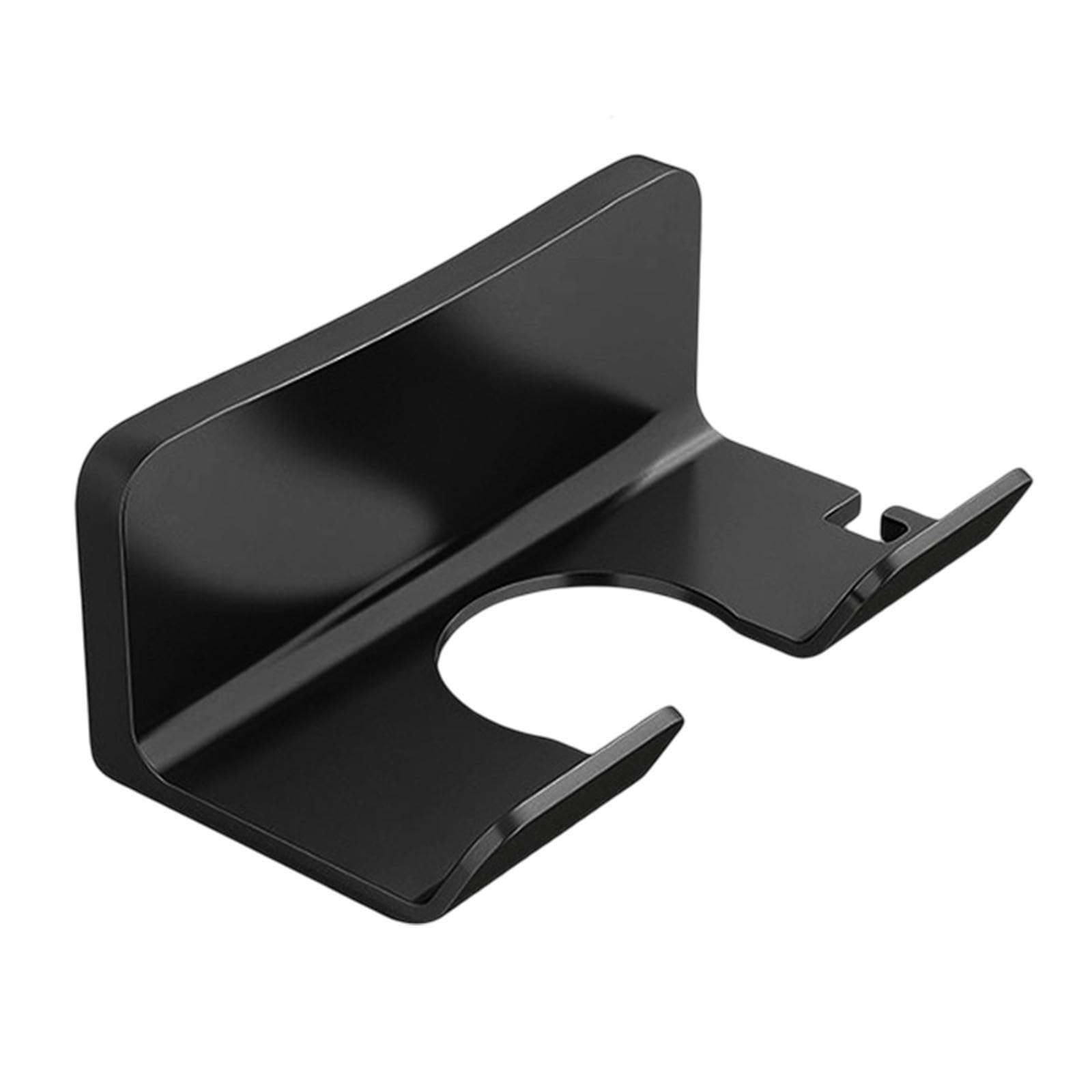 Zambuph Versatile Hair Dryer Storage Holder Wall Mounted Quick Installation Sturdy Organizer For Home And Travel Bathroom Hair Dryer Holder Blower Home, Simple Black, 15.8x8.8x6.7cm
