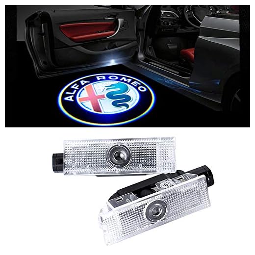 QJZoncuji Coche Logo LED Proyector luces puerta, 2 PC Coche LED Logo Puerta Iluminación