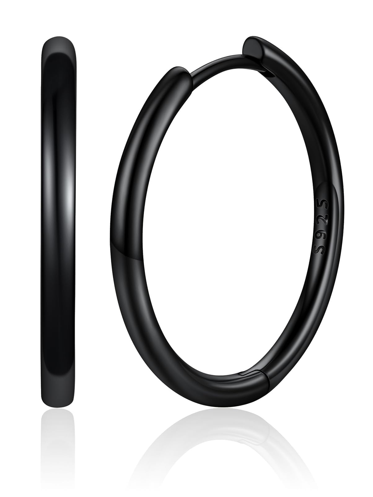 Silvora 14K Gold Plated Huggie Hoop Earrings for Women, Small Sterling Silver Hoops, Hypoallergenic Cartilage Earrings for Sensitive Ears 8/10/12/14/16/18/20MM