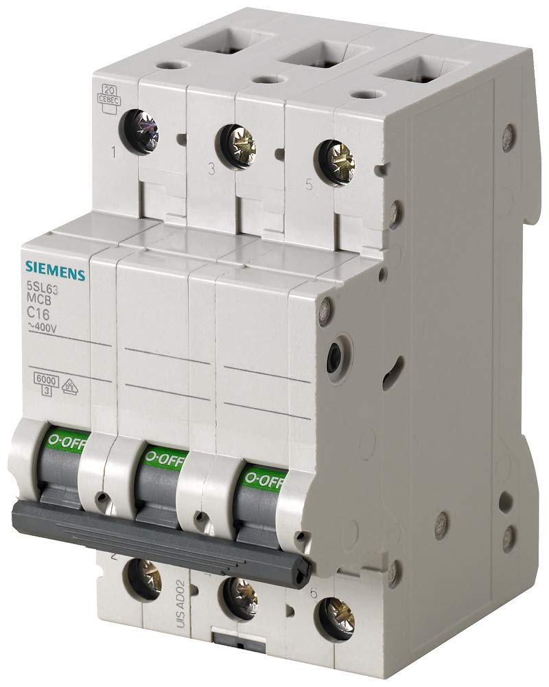 Siemens 5SL63256 Circuit Breaker 6kA B25 3P in 3TE 400V, MCB, Circuit Breaker, Gray