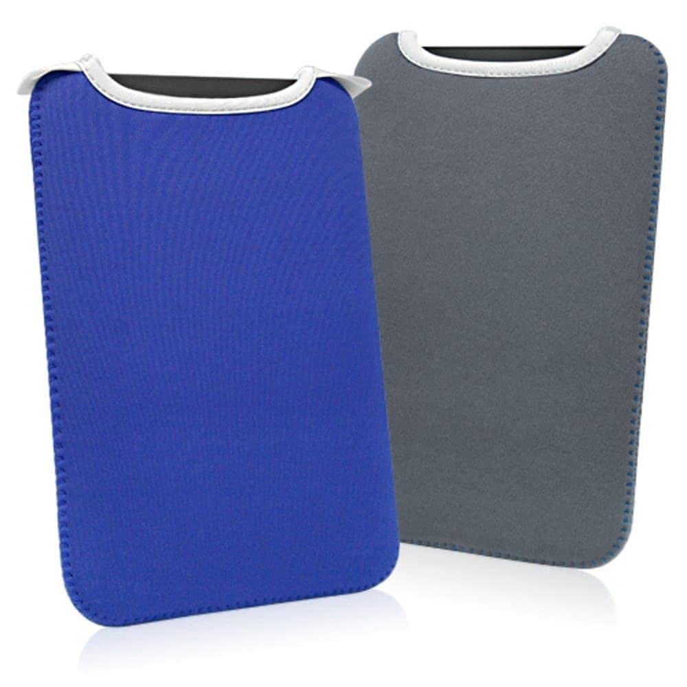 BoxWave Case Compatible with Lenovo PHAB Plus - SlipSuit, Soft Slim Neoprene Pouch Protective Case Cover - Super Blue/Charcoal Grey (Reversible)