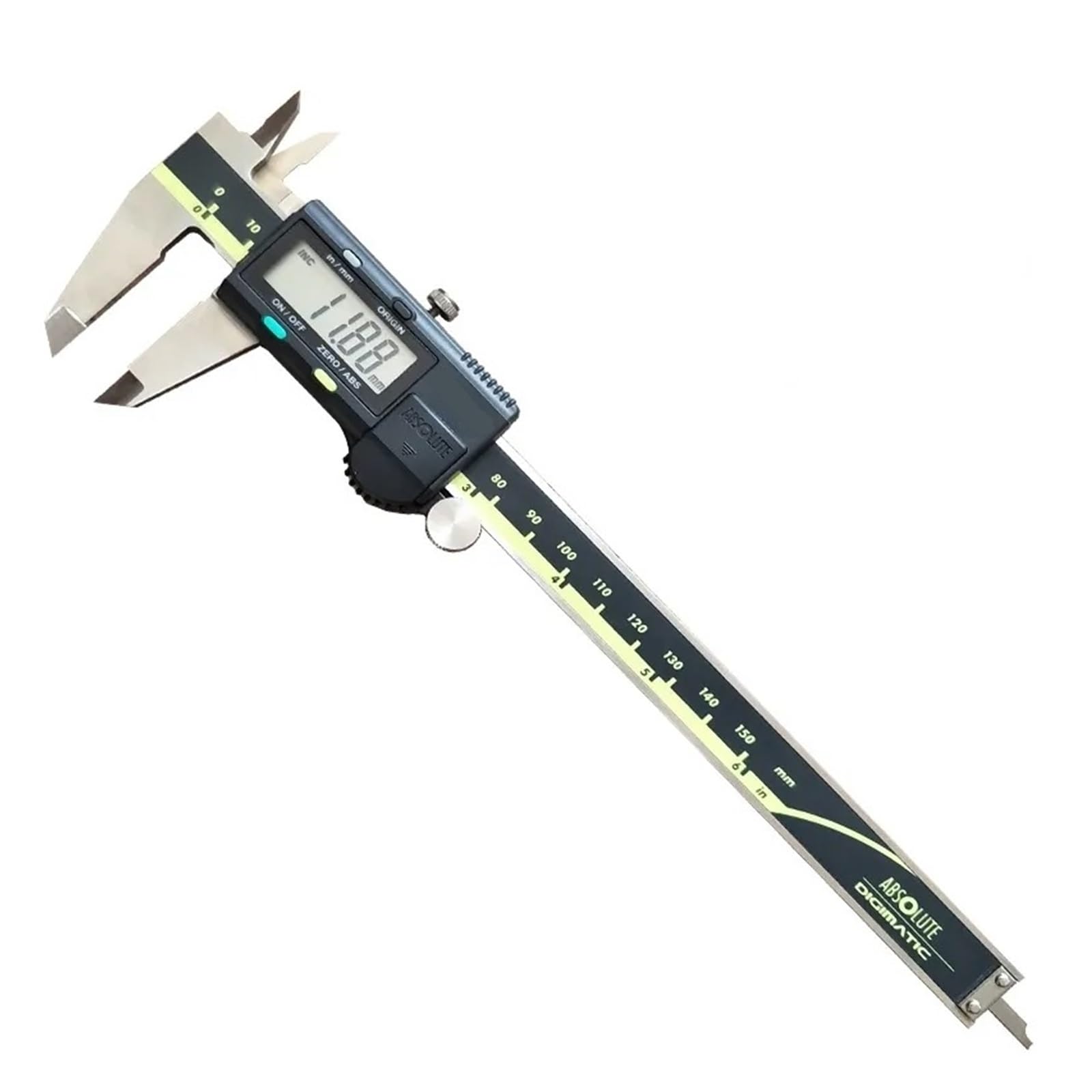 Calibre Digital Profesional Calibre Vernier 500-196-20 200mm 300mm calibradores Digitales absolutos 6 Pulgadas 150mm Herramienta de medición metalúrgica de Acero Inoxidable (Color : 300mm)