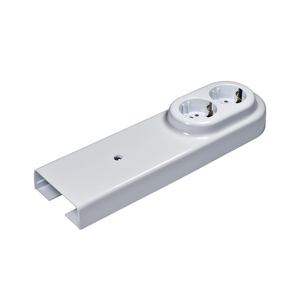 2-Way Surface-Mounted Schuko Socket White or Black (White) - Image 2
