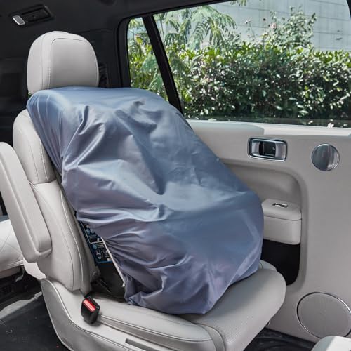 Image of Car Seat Cover for Air Travel, Car Seat Travel Bag for Gate Check, Sun Shade, Waterproof, Dustproof & Abrasionproof, Covers and Blocks Out Heat & Sun| Baby Travel Accessories (Gray)