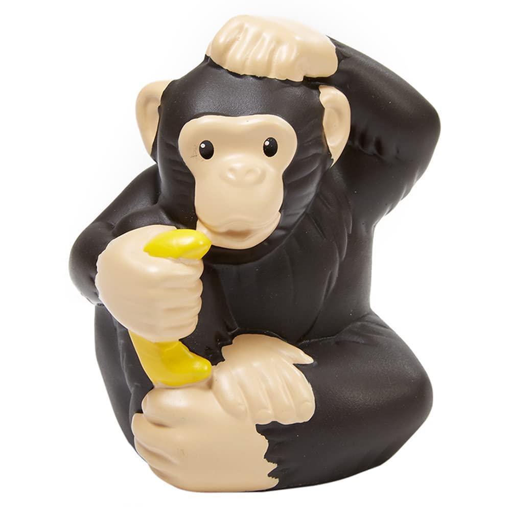 Mattel Replacement Part for Fisher-Price Little People Chimpanzee Playset - BDY75~ Replacement Brown Chimp Figure Holding a Banana and Scratching His Head