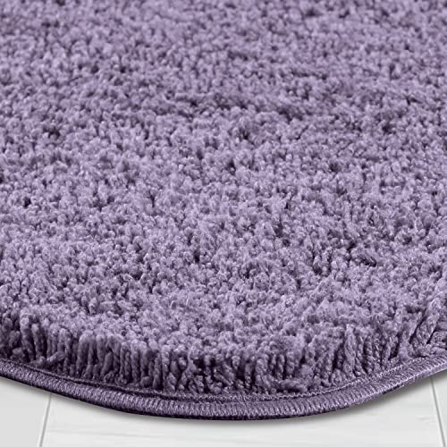 Image of Obsessions Ultra-Absorbent Quick-Dry Bath Runner | 1400 GSM Polyester | Soft, Non-Slip & Fast-Drying Bathroom Rug for Safety & Comfort | 60 x 150 cm | Mouve