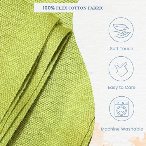 Image of Premium Cotton Flex Fabric for Sewing & Dressmaking | Soft, Breathable, Durable Material | Ideal for Kurtis, Shirts, Dresses, Home Decor & Crafts (Green, 5 Meters)